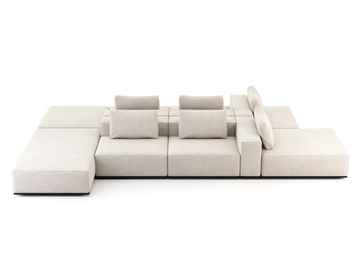 LANDFORM - Sectional double-sided fabric sofa by Stylish Club - view 3